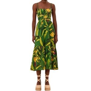 FARM Rio Banana Aquarela Midi Dress NWT Size XL
